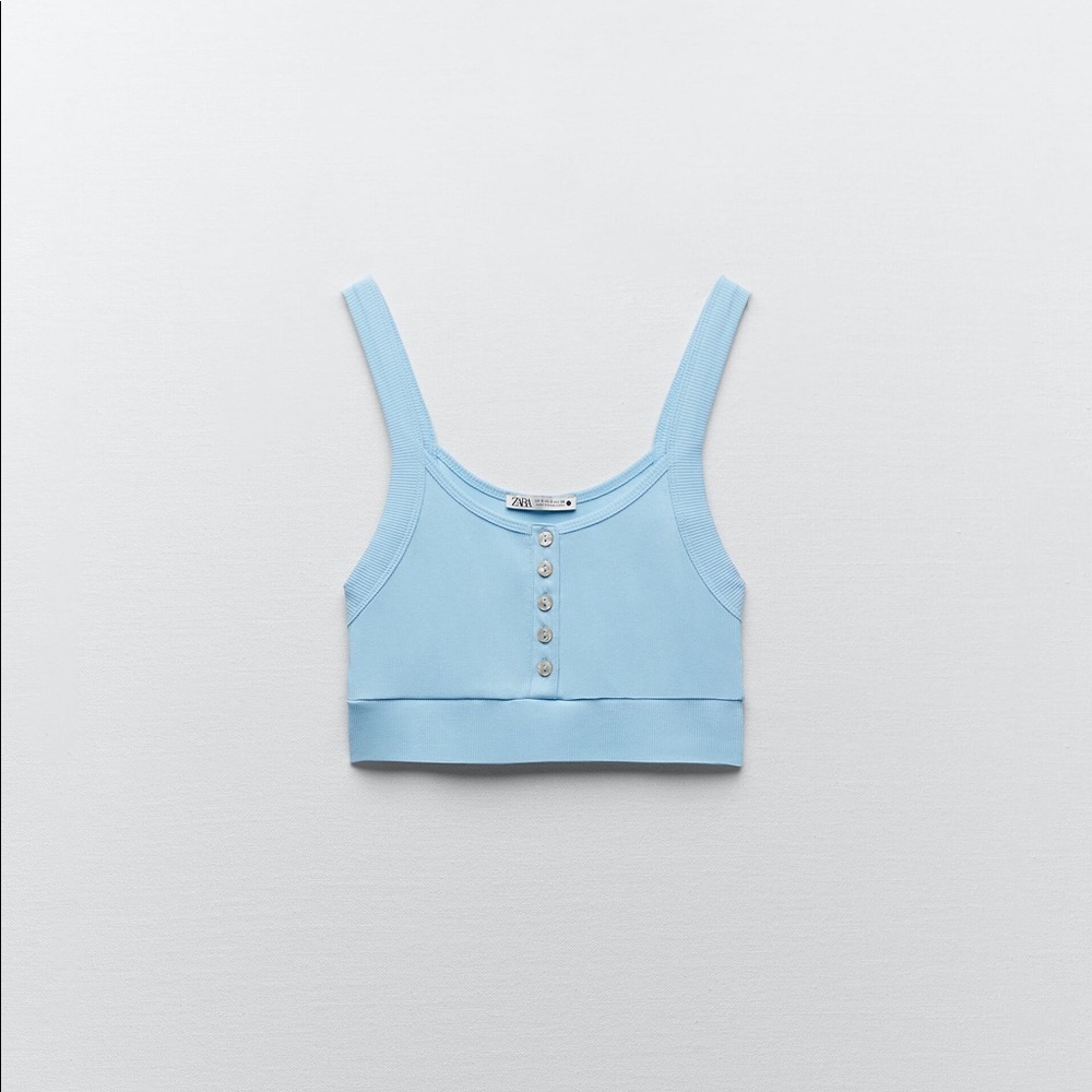 New Blue Crop Top L - Picture 4 of 5